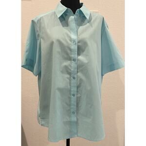 Foxcroft Wrinkle Free Button Up Short Sleeve Shirt Size 18W